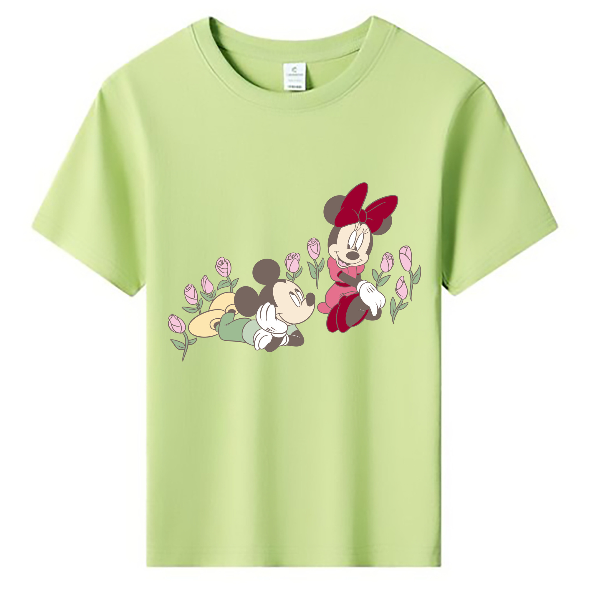 ミッキーマウス Mickey Mouse 綿100％キッズTシャツ（フロントプリント）